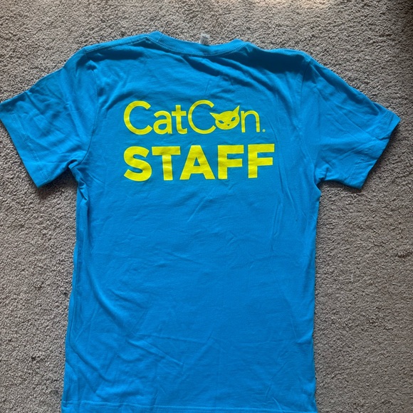Cat Con Staff t-shirt, size S, blue, size small in womens - Picture 8 of 12